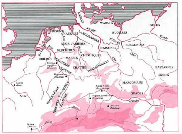 carte tribus germaniques