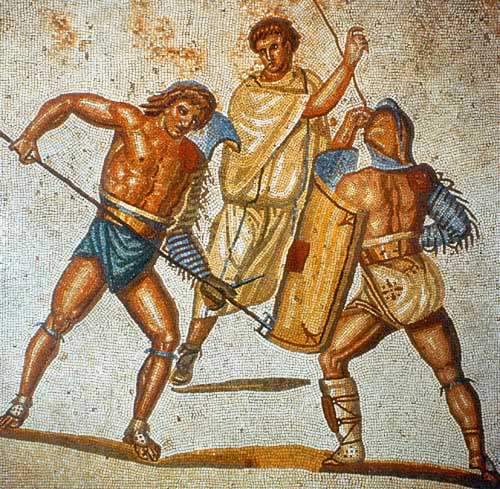 gladiateurs et arbitre